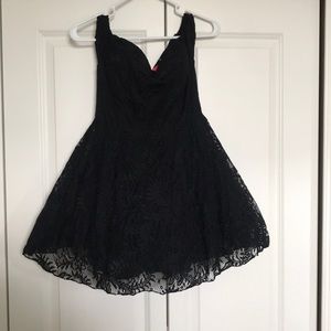 Black off shoulder dress